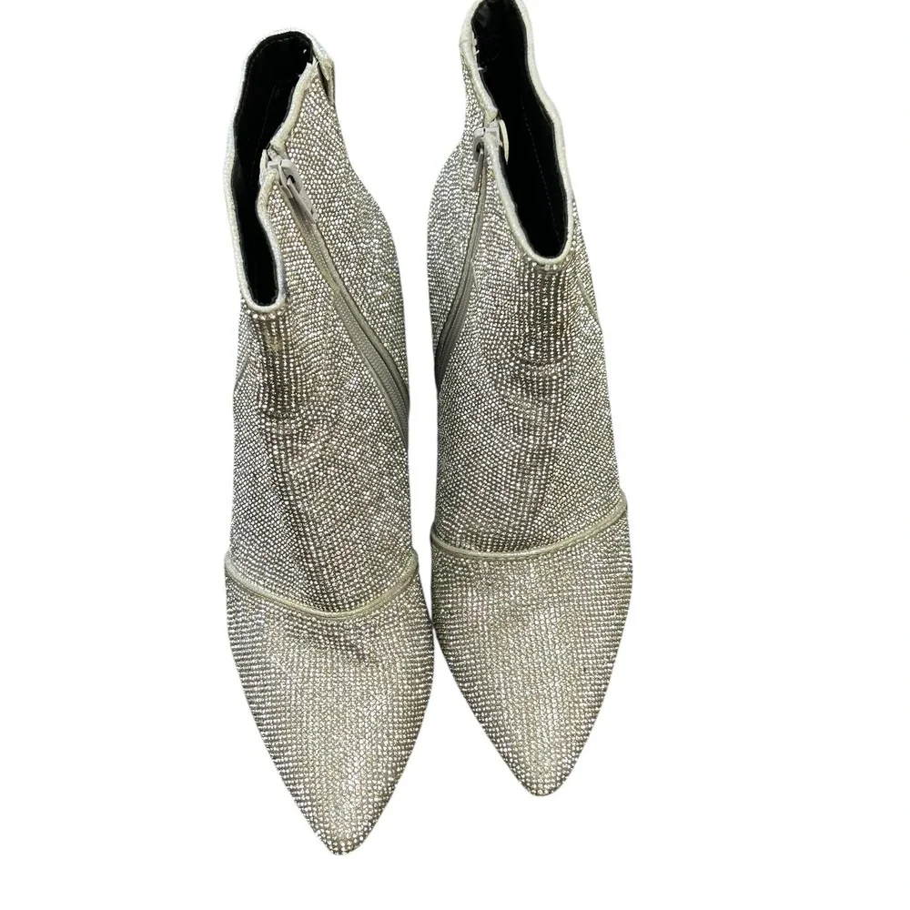 New Day Target Rhinestone Embellished Pointed Toe Ankle Boots - Size‎ 8